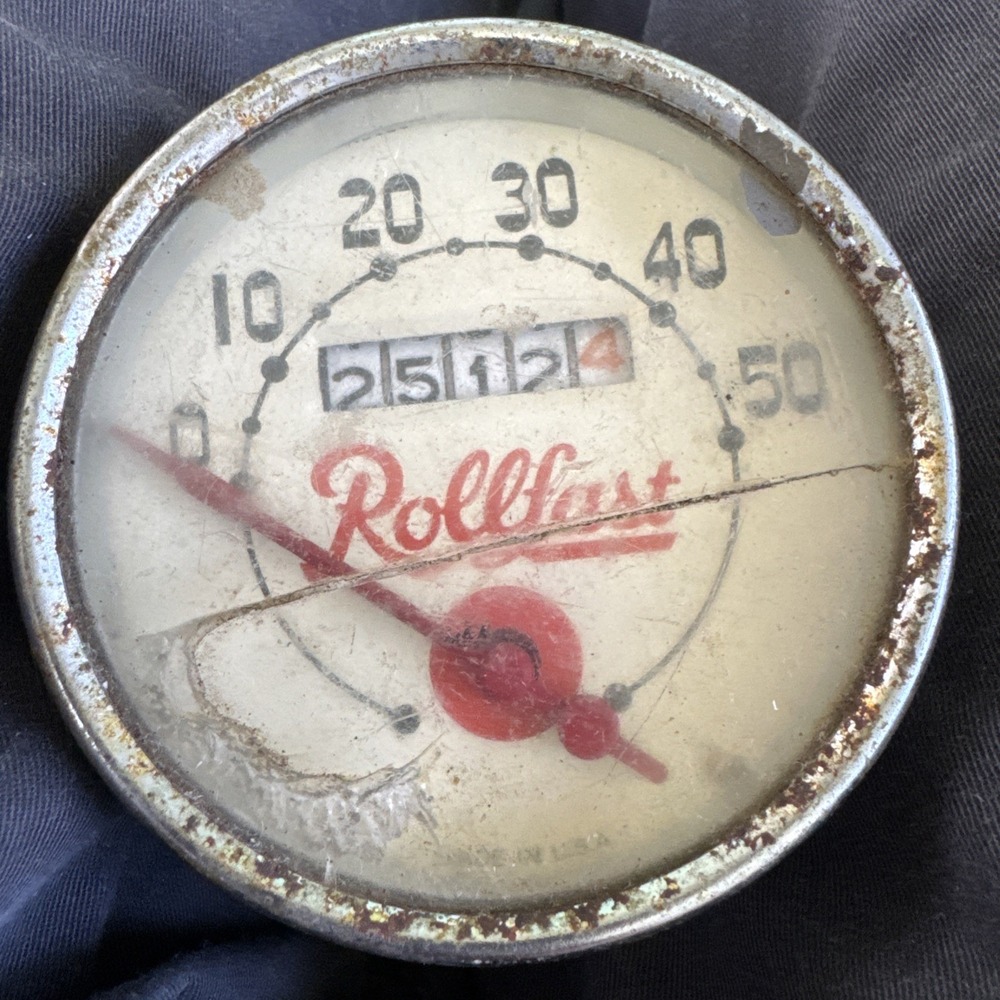 Vintage Original Rollfast 0-50 MPH Bicycle Speedometer